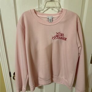 Pink 'Girl Dinner' Sweatshirt